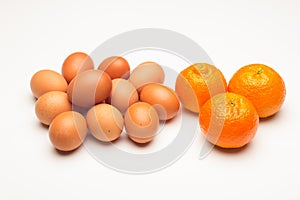 Eggs and tangerine, cholesterol and vitamins