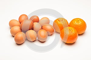 Eggs and tangerine, cholesterol and vitamins
