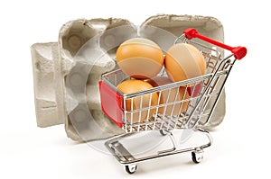 Eggs trolley and egg box