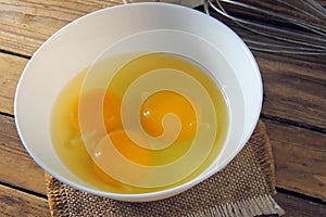 Eggs and whisk