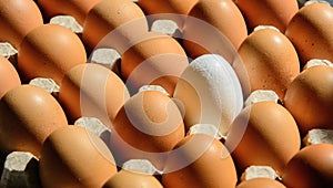 The eggshell contains brown eggshells