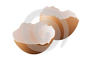 Eggshell isolated on white background