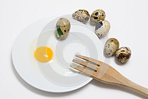 Eggshell in plate