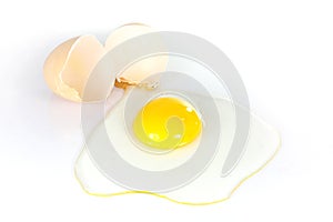 Eggshell and Raw eggs