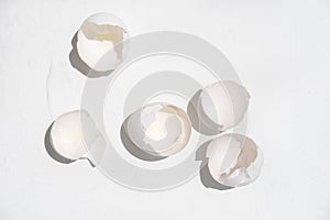 Eggshell on white background