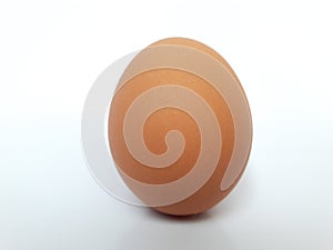 Eggshell on the white background - chicken egg i