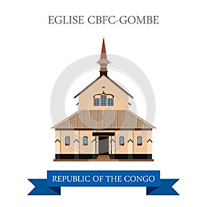 Eglise CBFC-Gombe in Republic of the Congo vector