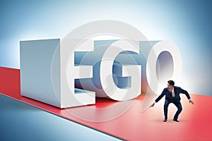 Ego personality concept with businessman