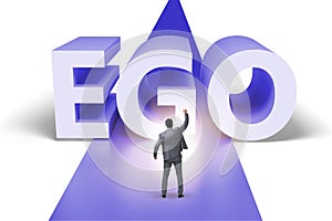 Ego personality concept with businessman