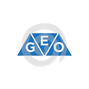 EGO triangle shape logo design on white background. EGO creative initials letter logo concept