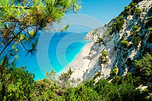 Egremni beach, Lefkada island, Greece