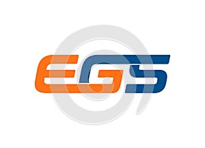 EGS letter logo design vector photo