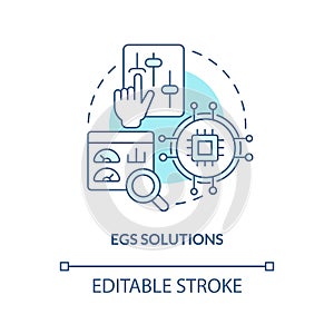EGS solutions blue concept icon photo