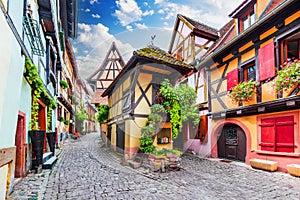 Eguisheim, France. most beautiful villages of Alsace