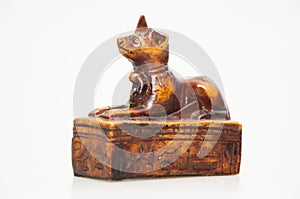 A eguption cat figure on blank background