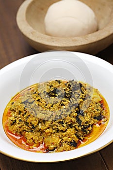 Egusi soup and fufu, nigerian cuisine