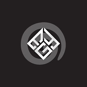 EGY letter logo design on black background. EGY creative initials letter logo concept. EGY letter design