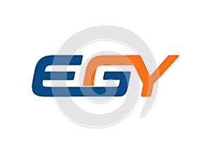 EGY letter logo design vector photo