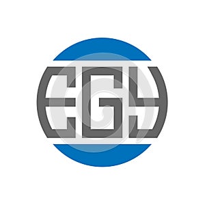 EGY letter logo design on white background. EGY creative initials circle logo concept. EGY letter design