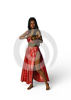 The egypt female Dancer, 3D Illustration