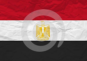 Egypt flag crumpled paper