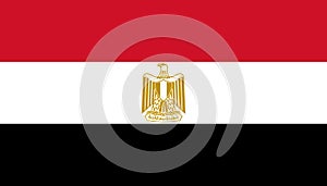 Egypt flag icon in flat style. National sign vector illustration. Politic business concept