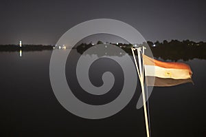 Egypt flag, with the Nile photo