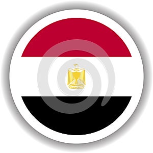 Egypt flag round shape Vectors