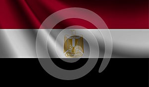 Egypt flag waving. background for patriotic and national design. illustration