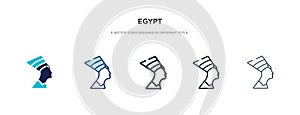 Egypt icon in different style vector illustration. two colored and black egypt vector icons designed in filled, outline, line and