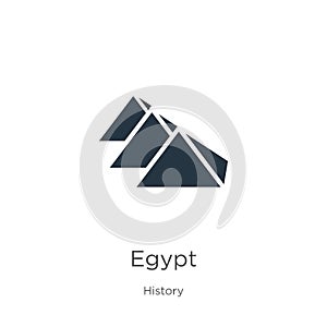 Egypt icon vector. Trendy flat egypt icon from history collection isolated on white background. Vector illustration can be used