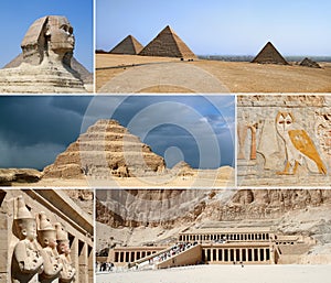 Egypt Landmark Collage