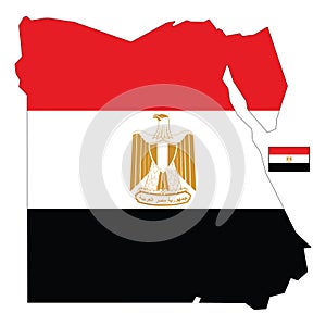 Egypt Map and Flag
