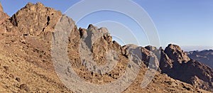 Egypt. Mount Sinai in the morning at sunrise. Moses Mount