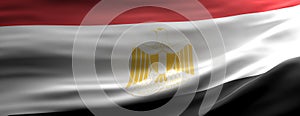 Egypt national flag waving texture background. 3d illustration