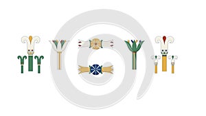 Egypt ornamental elements set. Ornamental elements of Ancient Egypt.