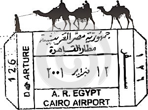 Egypt passport stamp