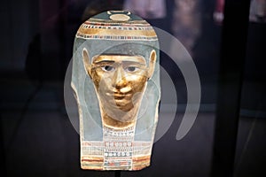 Egypt pharaoh mummy mask in Vienna museum