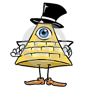 Egypt pyramid character eye business businessman world governance politics