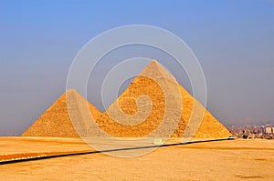 Egypt pyramid. Historic buildings.