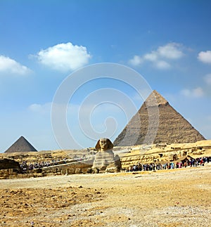 Egypt pyramid and sphinx