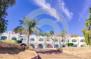 Egypt, Sharm El Sheikh - January 12, 2022: Domina Coral Bay all inclusive beach hotel photo