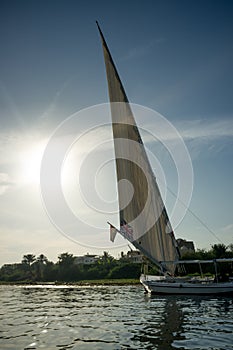 Egypt. Ship at the Nile in Luxor