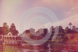 Egypt. Ship at the Nile in Luxor