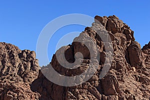 Egypt, Sinai, Mount Moses. Road on which pilgrims climb the mountain of Moses.