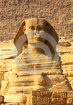 Egypt sphinx and pyramid in Giza