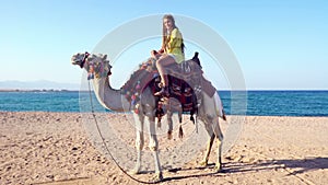 Egypt summer tourism holiday with camel riding for kids