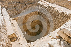 Egypt Summer Travel. Tomb access at Saqqara Step Pyramid Complex