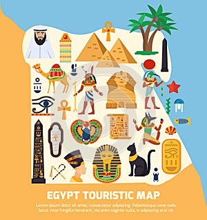 Egypt Touristic Map photo