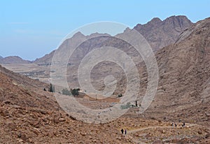 Egypt. View from Mount Sinai in the morning at sunrise.